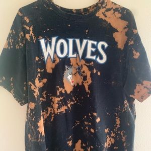 Bleach Dyed Minnesota Timberwolves Tee